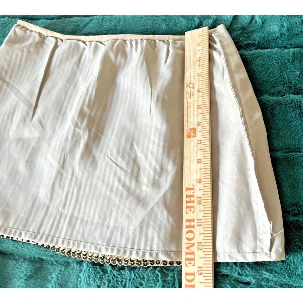 Anthropologie Raga Women Size Medium Glitz & Glam‎ Sequin Mini Skirt Brown Party